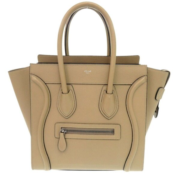 CELINE Beige Leather 2C Bag - Picture 1 of 11